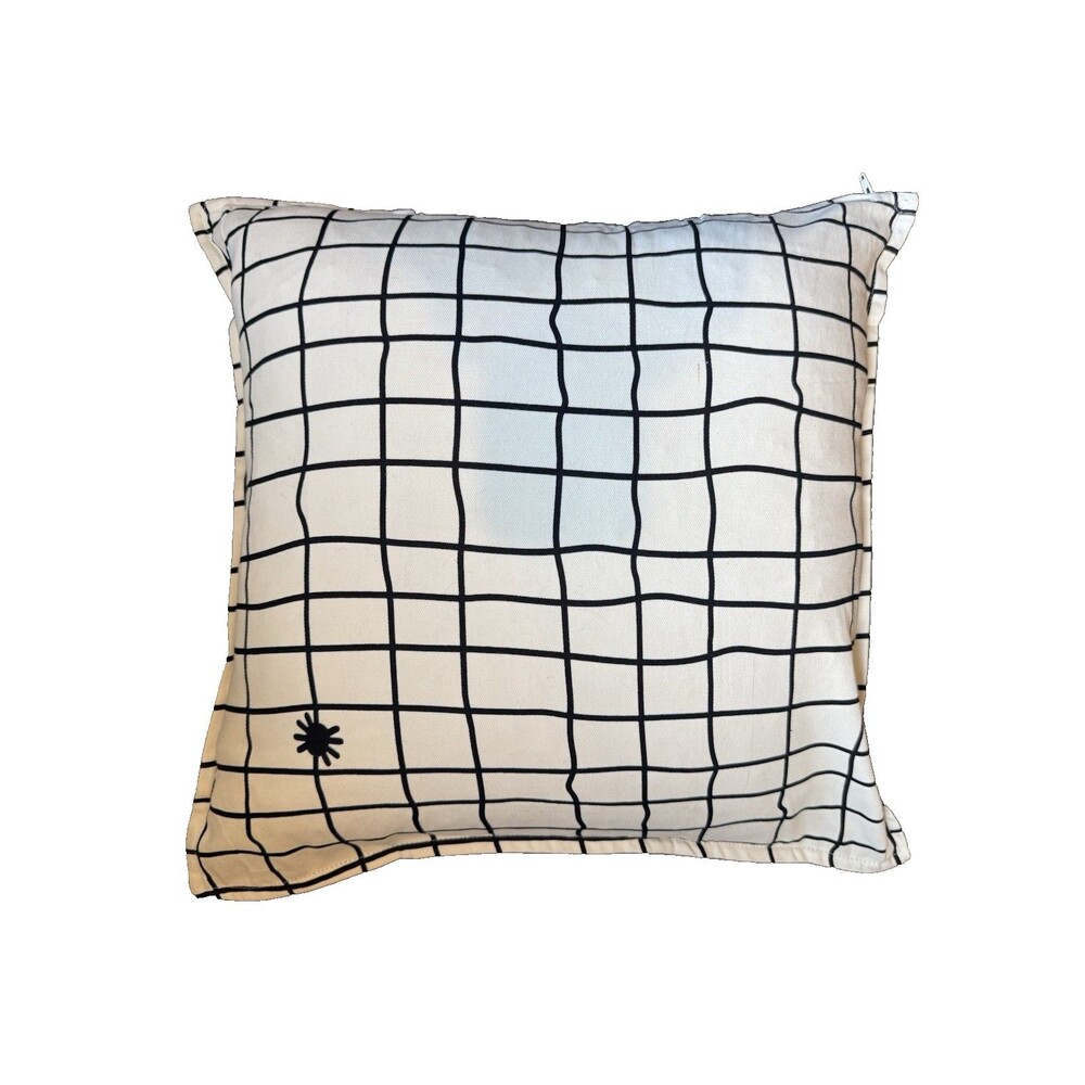 Ikea Halloween KUSTFYR Cushion cover Ghosts 20x20" Black White NEW 2025 Cotton - Picture 12 of 13